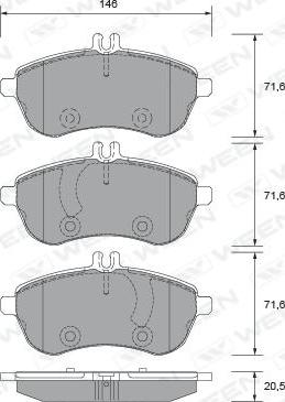 Ween 151-2664 - Kit pastiglie freno, Freno a disco autozon.pro