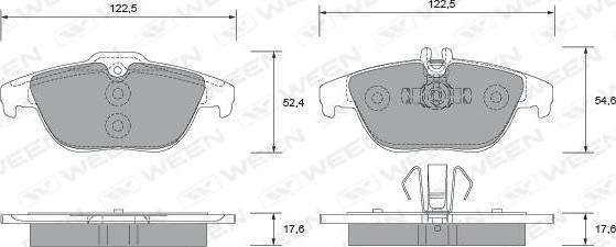 Ween 151-2666 - Kit pastiglie freno, Freno a disco autozon.pro