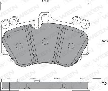 Ween 151-2684 - Kit pastiglie freno, Freno a disco autozon.pro