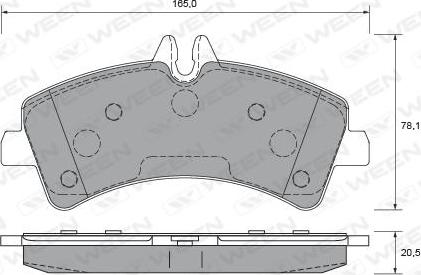 Ween 151-2637 - Kit pastiglie freno, Freno a disco autozon.pro