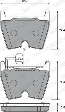 Ween 151-2627 - Kit pastiglie freno, Freno a disco autozon.pro