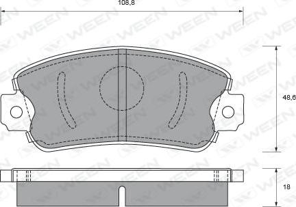 Ween 151-2098 - Kit pastiglie freno, Freno a disco autozon.pro