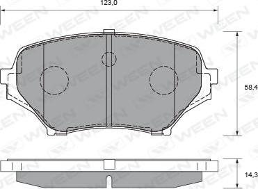 Ween 151-2061 - Kit pastiglie freno, Freno a disco autozon.pro