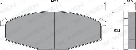 Ween 151-2062 - Kit pastiglie freno, Freno a disco autozon.pro