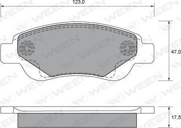 Ween 151-2001 - Kit pastiglie freno, Freno a disco autozon.pro