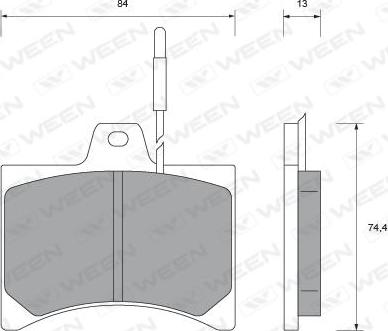 Ween 151-2080 - Kit pastiglie freno, Freno a disco autozon.pro