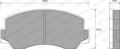 Ween 151-2025 - Kit pastiglie freno, Freno a disco autozon.pro