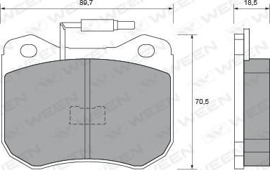 Ween 151-2020 - Kit pastiglie freno, Freno a disco autozon.pro