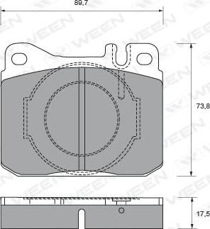 Ween 151-2074 - Kit pastiglie freno, Freno a disco autozon.pro