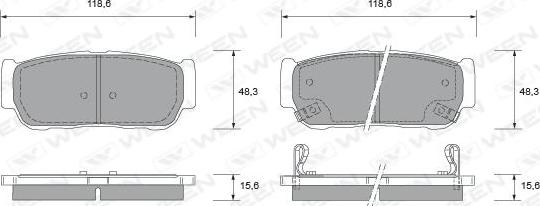 Ween 151-2195 - Kit pastiglie freno, Freno a disco autozon.pro