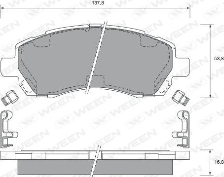 Adriauto GLBP0416 - Kit pastiglie freno, Freno a disco autozon.pro