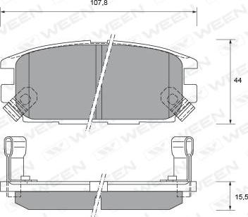 Ween 151-2193 - Kit pastiglie freno, Freno a disco autozon.pro