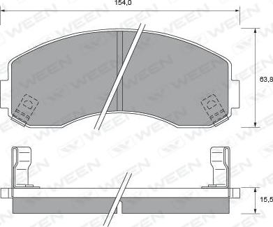 Ween 151-2154 - Kit pastiglie freno, Freno a disco autozon.pro