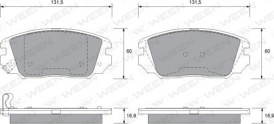 Ween 151-2150 - Kit pastiglie freno, Freno a disco autozon.pro