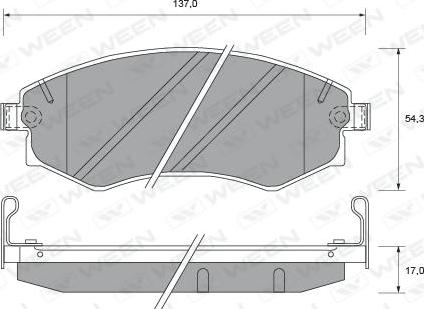 Ween 151-2168 - Kit pastiglie freno, Freno a disco autozon.pro