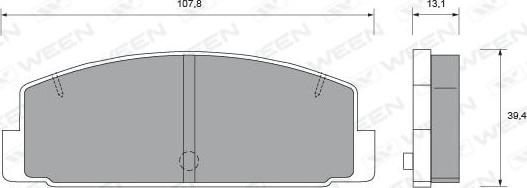 Ween 151-2114 - Kit pastiglie freno, Freno a disco autozon.pro