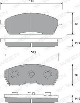 Ween 151-2110 - Kit pastiglie freno, Freno a disco autozon.pro