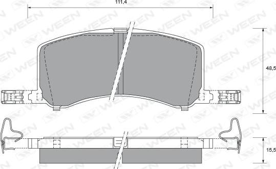 Ween 151-2118 - Kit pastiglie freno, Freno a disco autozon.pro