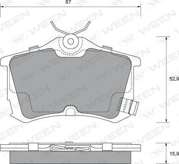 Ween 151-2185 - Kit pastiglie freno, Freno a disco autozon.pro