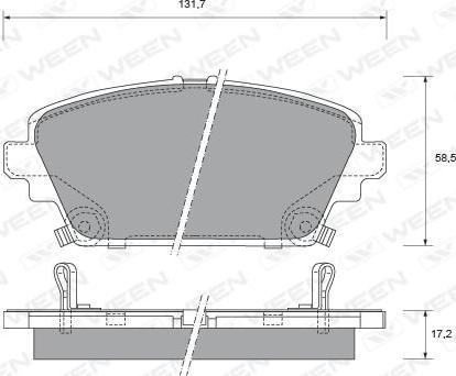 Ween 151-2180 - Kit pastiglie freno, Freno a disco autozon.pro