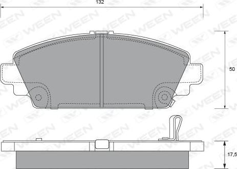 Ween 151-2182 - Kit pastiglie freno, Freno a disco autozon.pro