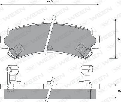 Ween 151-2134 - Kit pastiglie freno, Freno a disco autozon.pro