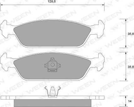 Ween 151-2132 - Kit pastiglie freno, Freno a disco autozon.pro