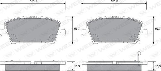 Ween 151-2128 - Kit pastiglie freno, Freno a disco autozon.pro