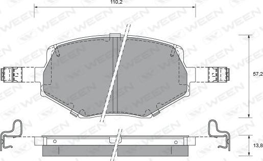 Ween 151-2123 - Kit pastiglie freno, Freno a disco autozon.pro