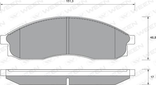 Ween 151-2127 - Kit pastiglie freno, Freno a disco autozon.pro