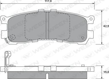 Ween 151-2174 - Kit pastiglie freno, Freno a disco autozon.pro