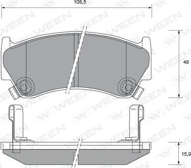 Ween 151-2176 - Kit pastiglie freno, Freno a disco autozon.pro