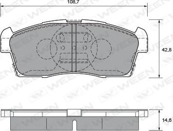 Ween 151-2172 - Kit pastiglie freno, Freno a disco autozon.pro