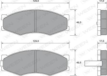 Ween 151-2394 - Kit pastiglie freno, Freno a disco autozon.pro