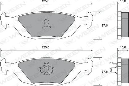 Ween 151-2395 - Kit pastiglie freno, Freno a disco autozon.pro