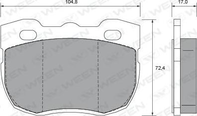 Ween 151-2396 - Kit pastiglie freno, Freno a disco autozon.pro