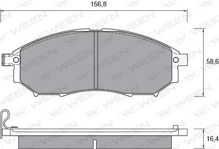 Ween 151-2354 - Kit pastiglie freno, Freno a disco autozon.pro