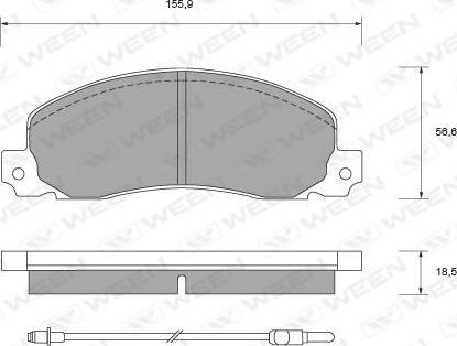 Ween 151-2364 - Kit pastiglie freno, Freno a disco autozon.pro