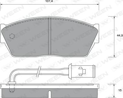 Ween 151-2367 - Kit pastiglie freno, Freno a disco autozon.pro