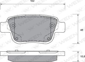 Ween 151-2307 - Kit pastiglie freno, Freno a disco autozon.pro