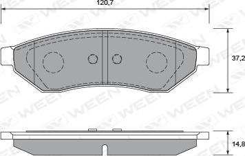 Ween 151-2311 - Kit pastiglie freno, Freno a disco autozon.pro