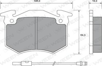 Ween 151-2389 - Kit pastiglie freno, Freno a disco autozon.pro