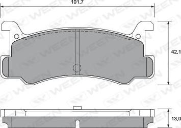 Ween 151-2380 - Kit pastiglie freno, Freno a disco autozon.pro