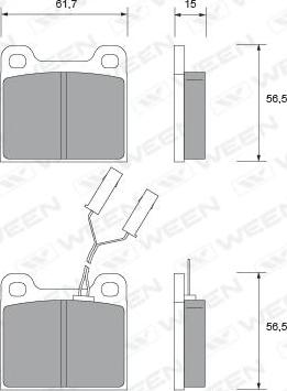 Ween 151-2339 - Kit pastiglie freno, Freno a disco autozon.pro