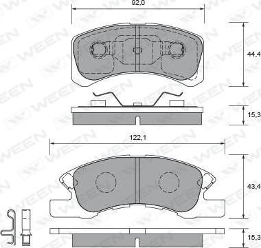 Ween 151-2321 - Kit pastiglie freno, Freno a disco autozon.pro