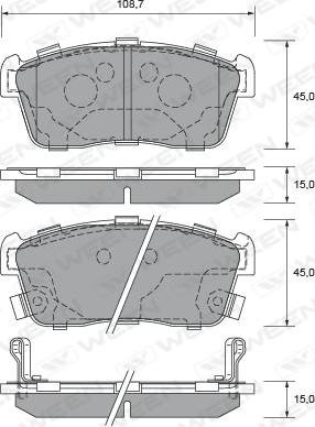 Ween 151-2322 - Kit pastiglie freno, Freno a disco autozon.pro