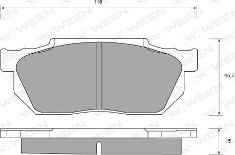 Ween 151-2374 - Kit pastiglie freno, Freno a disco autozon.pro