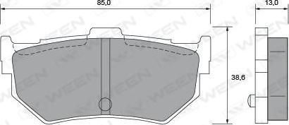 Ween 151-2378 - Kit pastiglie freno, Freno a disco autozon.pro