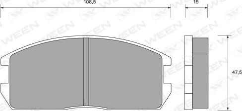 Ween 151-2372 - Kit pastiglie freno, Freno a disco autozon.pro