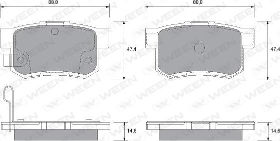 Ween 151-2245 - Kit pastiglie freno, Freno a disco autozon.pro